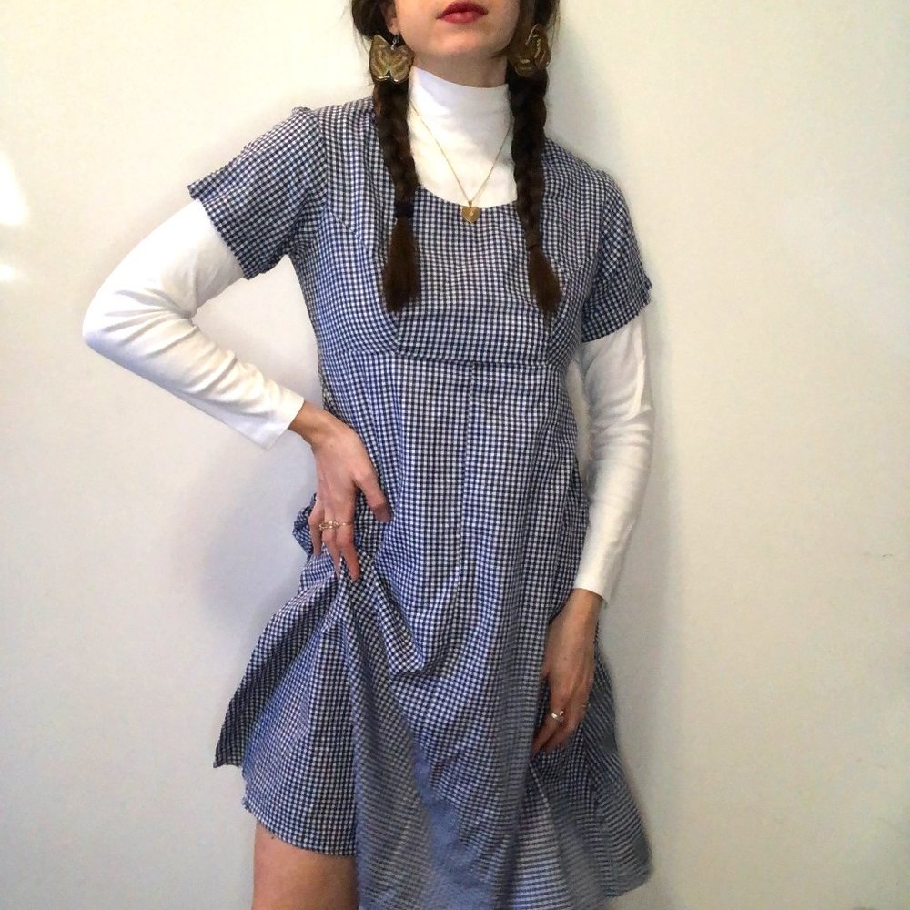 Vintage Home Made Gingham Dress